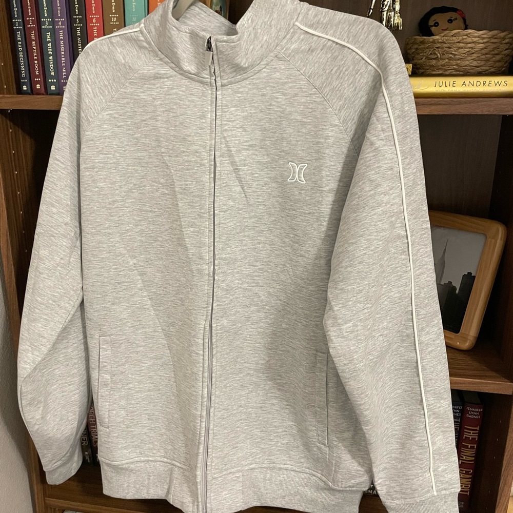 Hurley Exist Track Jacket Men’s Full Zip Gray NWT